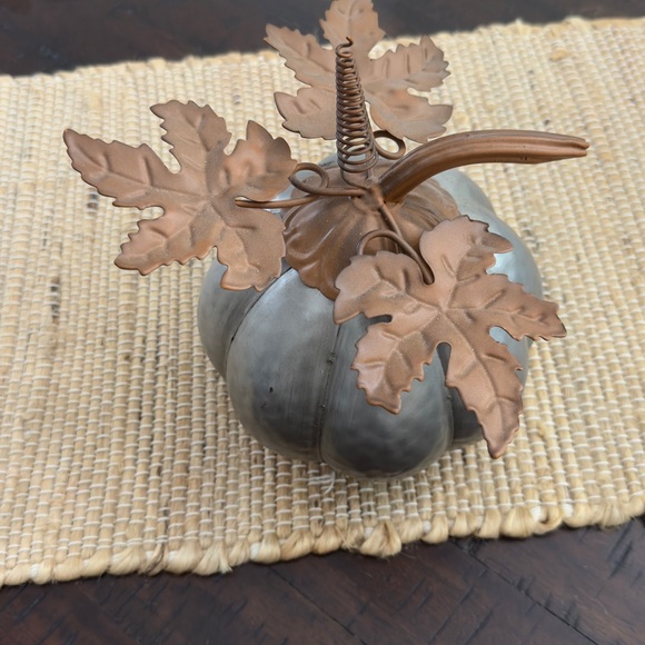 Galvanized metal pumpkin fall home decor Decorations accent - Picture 2 of 5